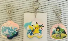 プロント限定アイテム‼️ピカチュウ‼️⭐︎ポケモン⭐︎アクリルキーホルダー⭐︎3点セット⭐︎