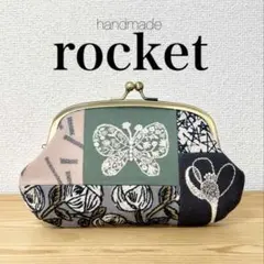 ハンドメイド パッチワーク がま口ポーチ お財布 ミナペルホネン