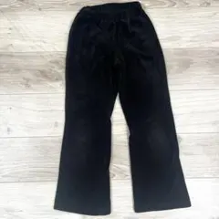 gu 140 ヌクヌクニットコールプルオンフレアパンツ　黒　ブラック　匿名配送