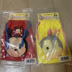 新品！一番くじ Disney TSUM TSUM 巾着 2点セット