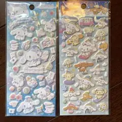 【海外正規品】　【新商品】　サンリオ　シナモロール　ふわふわシール　4枚セット