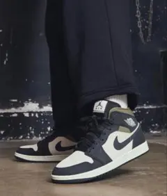 Nike Air Jordan 1 ハイカット ネイビー/オリーブ