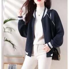 ジャンパー ブルゾン スタジャン 配色 シンプル おしゃれ アウター 秋冬物