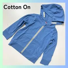 新品　子供服　キッズ　パーカー　100cm ブルー　青　トップス　コットンオン