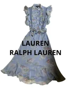 【美品】LAUREN RALPH LAUREN 花柄シフォンワンピース　ロングのサムネイル