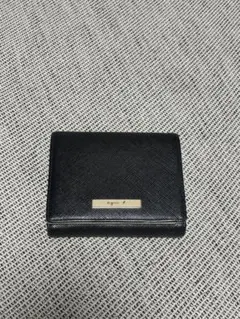 【新品未使用】AGNES Bアニエスベー 財布　二つ折り財布　ブラック 未使用品 agnes b アニエスベー 二つ折り財布 ブラック レザー｜Yahoo
