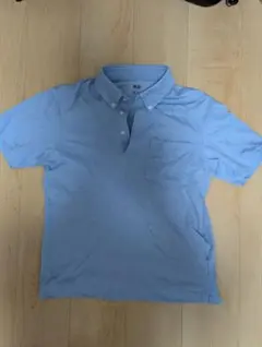 エアリズムカノコポロシャツ　ブルー/ボタンダウン