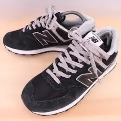 New Balance 574 黒グレースニーカーUS8/26.0cm a384