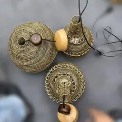 在庫処分 天然石 インカローズ 約21mm スフィア マクラメネックレス②