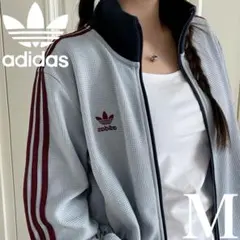 日本未発売カラーM⭐️adidas アディカラー トラックトップ ワッフル グレー