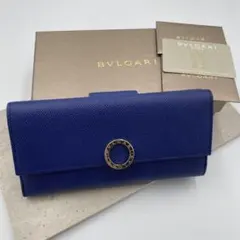 超美品 BVLGARI 長財布 ブルー - メルカリ