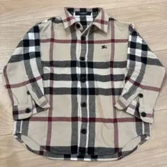 BURBERRY チェック柄長袖シャツ 100A