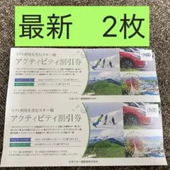 最新★2枚　日本駐車場開発　スキー場　株主優待券③