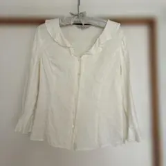 ローラアシュレイ 90sヴィンテージ リネンブラウス セーラー レース M