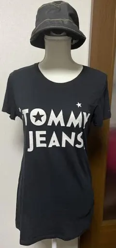 TOMMY JEANS 白ロゴ Tシャツ Ｌサイズ