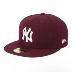 New Era NY ヤンキース キャップ マルーン バーガンディ7 1/2