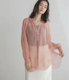 新品】BEAUTY &YOUTH シアーシャツ半袖 ピンク シャツ - メルカリ