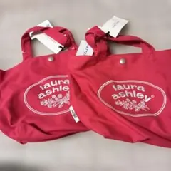 LAURA ASHLEY ミニトートバッグ　刺繍ロゴ