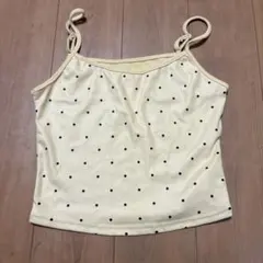 SHEIN キャミソール ドット柄 イエロー Lサイズ