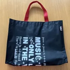 音楽デザイン トートバッグ ブラックのサムネイル
