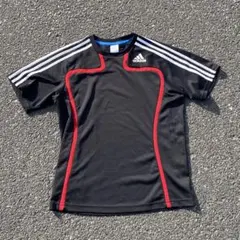00s adidas ゲームシャツ ブロークコア y2k archive 黒 赤
