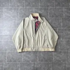 80~90's オールド古着 ハリントンジャケット 裏 チェック スイングトップ