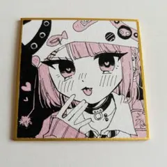 萌え絵 手描きイラスト オリジナル アナログ色紙 原画