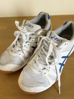 asics 体育館シューズ スニーカー ホワイト/ブルー