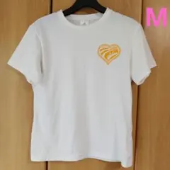 adidas レディース М 半袖Tシャツ ハートロゴ ホワイト ラメプリントのサムネイル