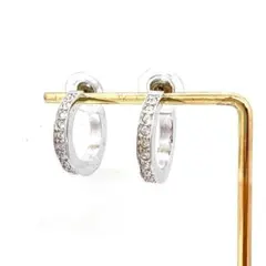 美品★ Swarovski スワロフスキー ピアス フープ クリスタル 大ぶりのサムネイル