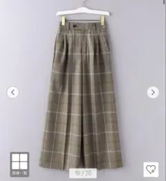 unitedarrows グレンチェックワイドパンツ ウールレディース