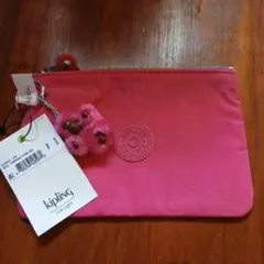 Kipling ポーチ VIBRANT PINK 新品