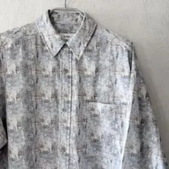 BEAMS オーバーサイズ 総柄シャツ