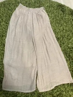 ワイドパンツ　パンツ　レディース　ウエストゴム　ゴム　Mサイズ　夏服　秋服
