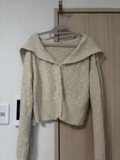 NICE CLAUP セーラー カーディガン ベージュのサムネイル