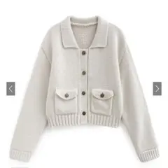 GRL カラーポケットニットカーディガン an1667