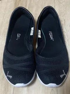 PUMA プーマ　メッシュスリッポン　スニーカー　ブラック　24センチ