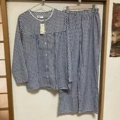 商品。レディース婦人チェック柄 暖か長袖パジャマL