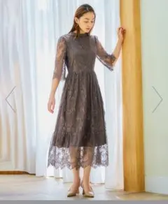 DRESS+ワンピース　ブラウン