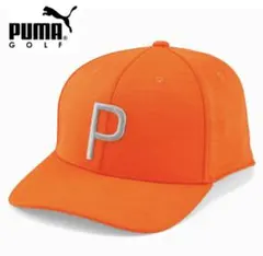 新品PUMAプーマゴルフ　キャップ　帽子　オレンジのサムネイル