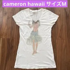 cameron hawaii USA製 フラガール Tシャツ M