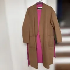 UNITED ARROWS ロングコート ブラウン・ピンクのサムネイル