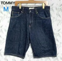 日本製 TOMMY デニム ハーフパンツ M 迷彩 バックポケット ペイントのサムネイル