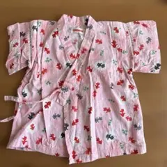 ピンク金魚柄甚平上下セット 95cm以下
