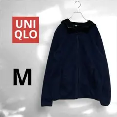 UNIQLO ブロックテック フリースパーカー完売品 廃盤人気ネイビーM防風撥水