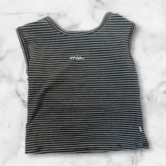 ブラック/ホワイトストライプ タンクトップ80