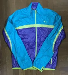 《プーマ》緑&紫&黄色　ジャンパー