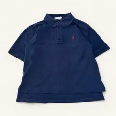 ヴィンテージ POLO ポロシャツ 紺 ネイビー M 古着 カジュアル 半袖