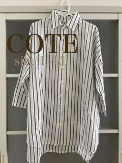 COTE ストライプ柄 長袖シャツ L-LL