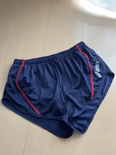 asics ネイビー ランパン M